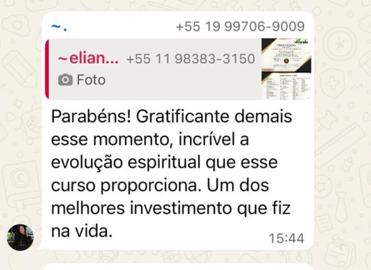 Depoimento sobre evolução pessoal e profissional
